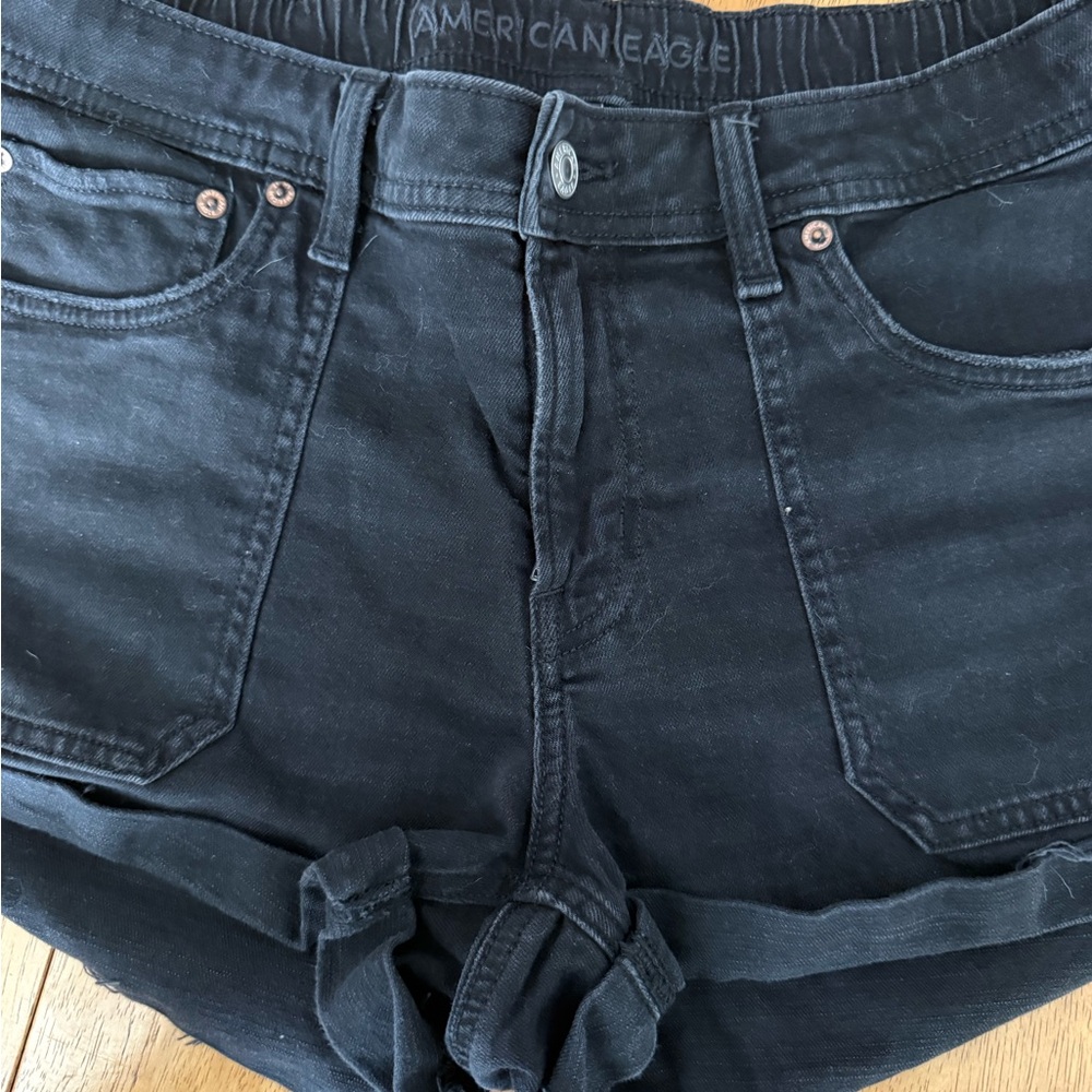American Eagle Dark Gray Denim Shorts